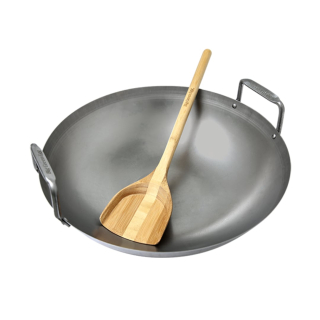 Wok EGG pánev z karbonové oceli s bambusovou špachtlí Ø 40 cm